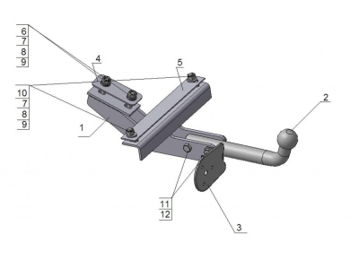 Фаркоп Avtos для Hyundai Matrix 2001-2010