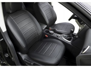 Чехлы Rival экокожа черные Строчка на спинку 40/60 на седан для Toyota Camry XV40 № SC.5705.1